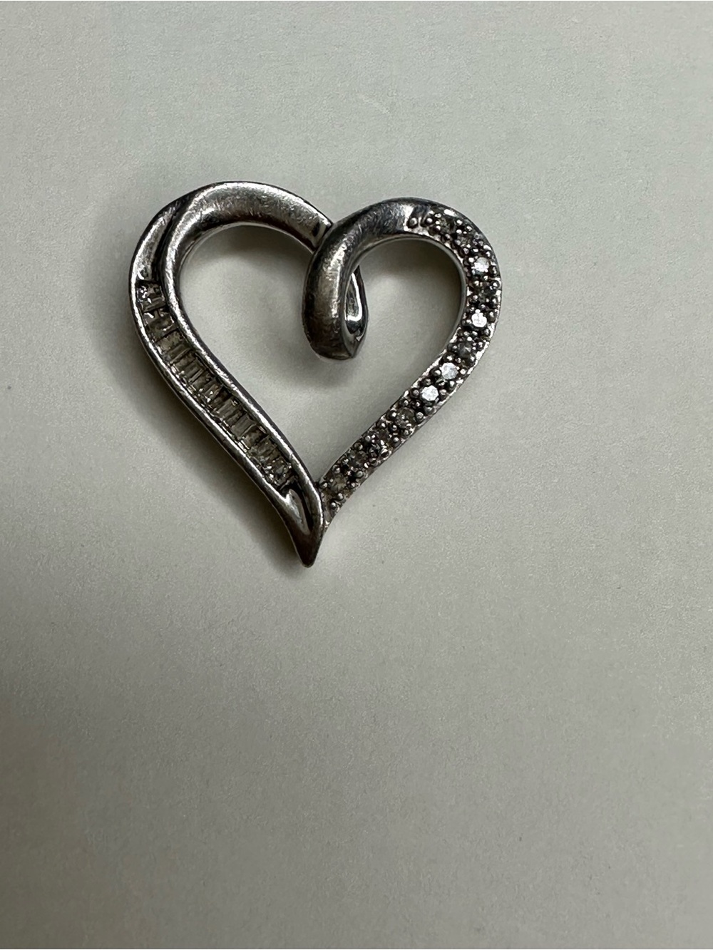 Kay Jewelers Sterling Silver Diamond Heart Pendant only